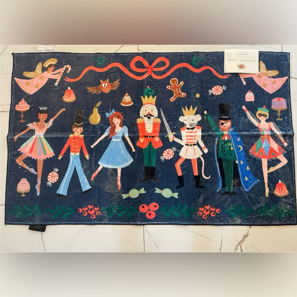 Nutcracker Ballet Rug Rifle Paper Co Loloi KANE carpet mat Sugar Plum Fairy Bows